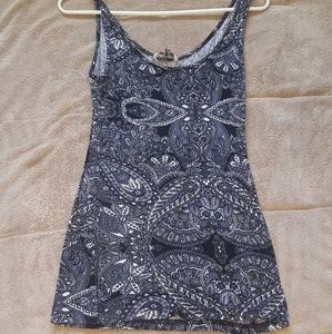 Black and white paisley tank top